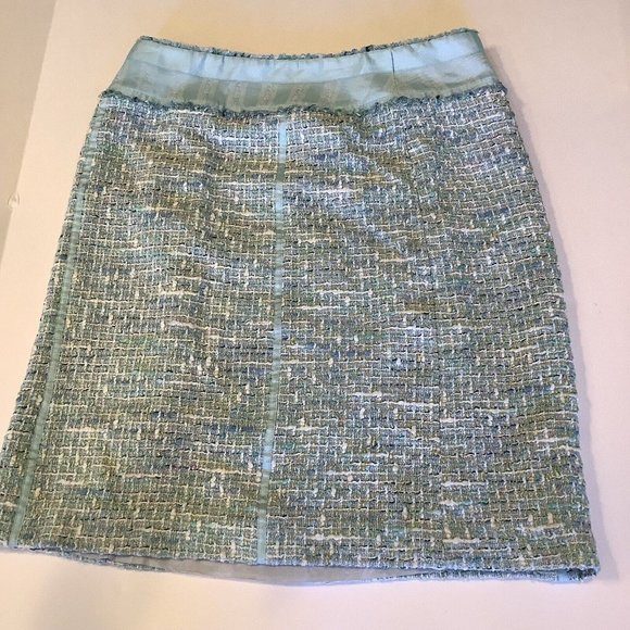 Ice Brand Tweed Mini Skirt Size 4 Pale Blue READ 90s Y2K - Picture 6 of 9